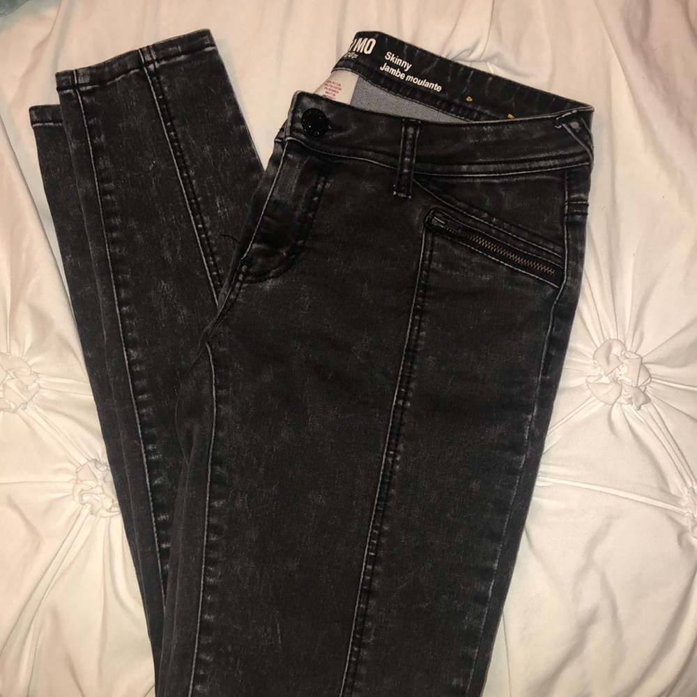 Mossimo Distressed Black Skinny Jeans
